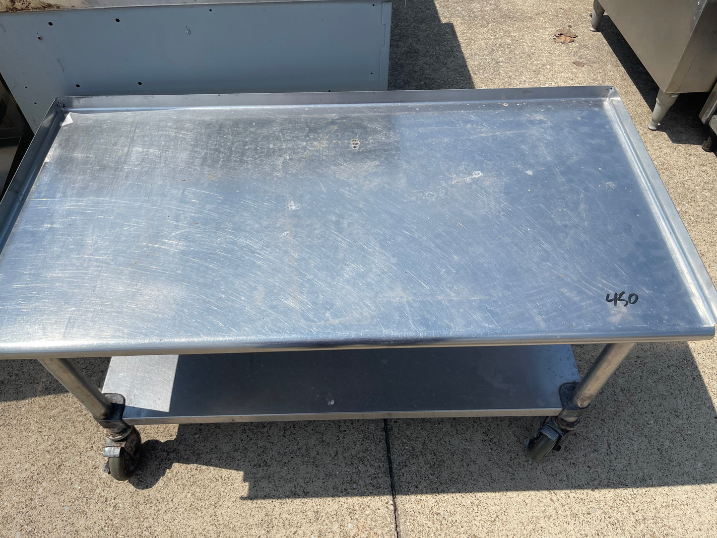 48" Stainless Steel Equipment Stand with Caster Wheels - SS199