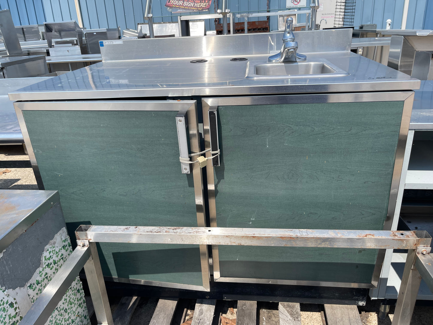 Used 48" Stainless Steel Cabinet with Sink - SS201