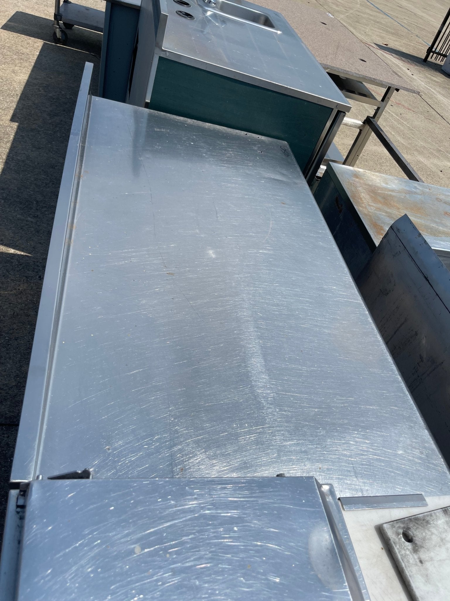 Used 54" Stainless Steel Table - SS202 - Falcon Restaurant Supply - 1