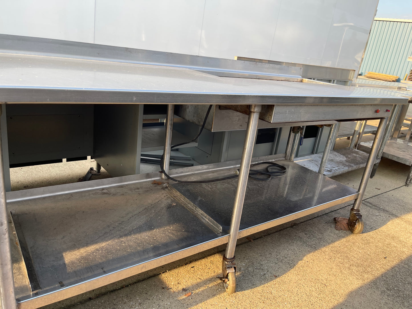 Used 82" Stainless Steel Table with Drain - SS211