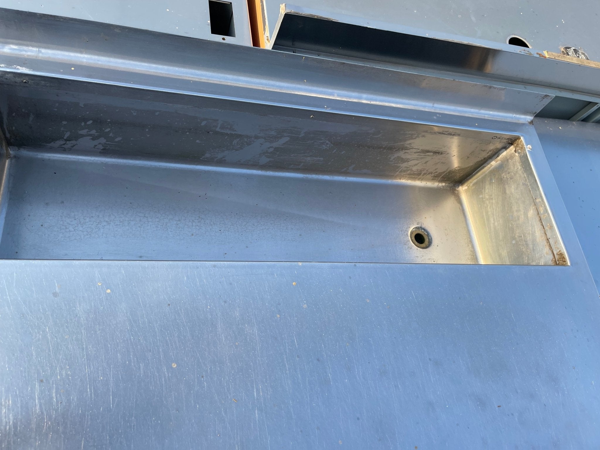 Used 82" Stainless Steel Table with Drain - SS211 - Falcon Restaurant Supply - 4