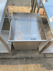 Used 20" Stainless Steel Equipment Stand with Storage - SS220 - Falcon Restaurant Supply - 1