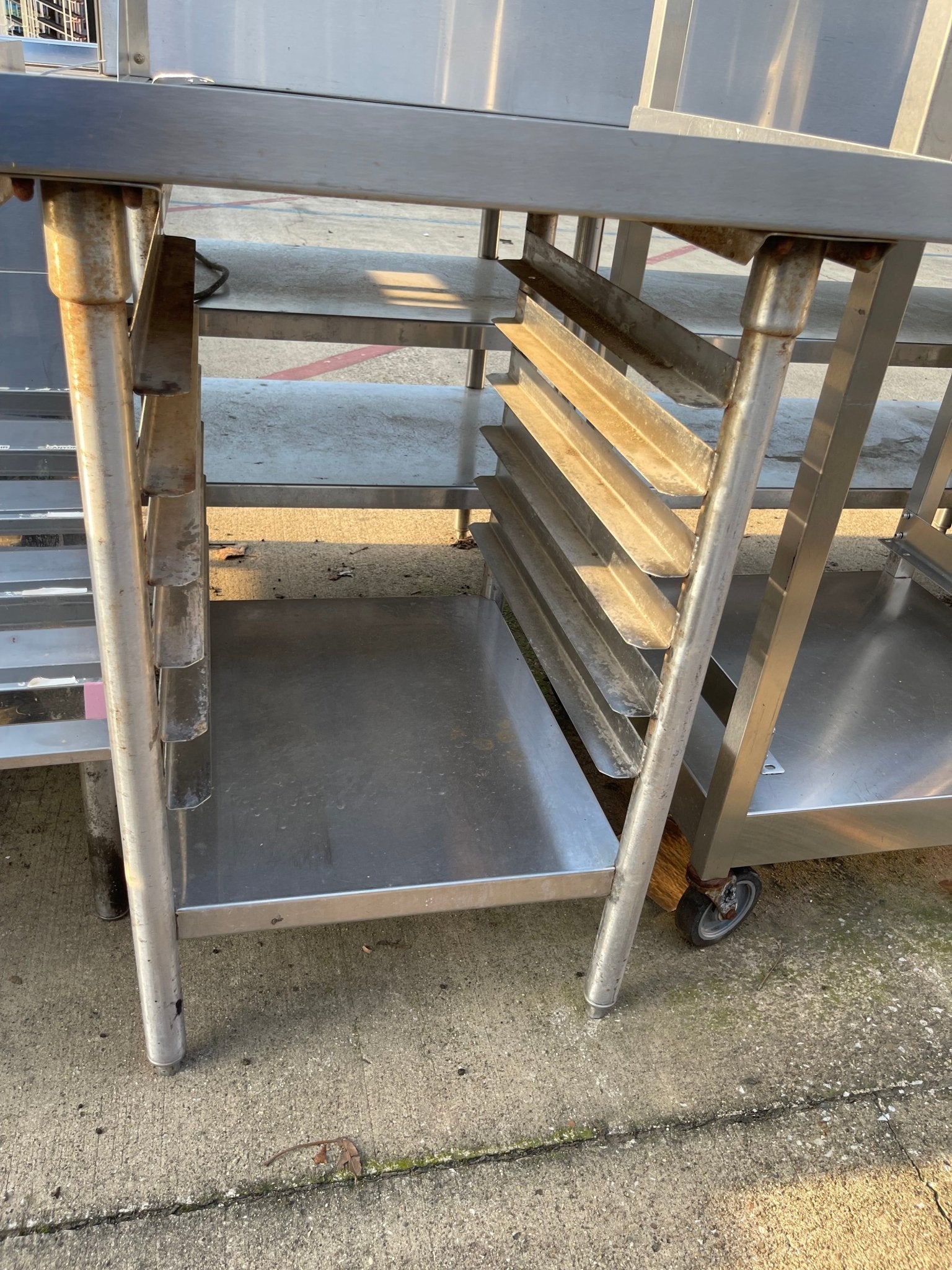 Used 30" Stainless Steel Equipment Stand with Racks - SS223 - Falcon Restaurant Supply - 2