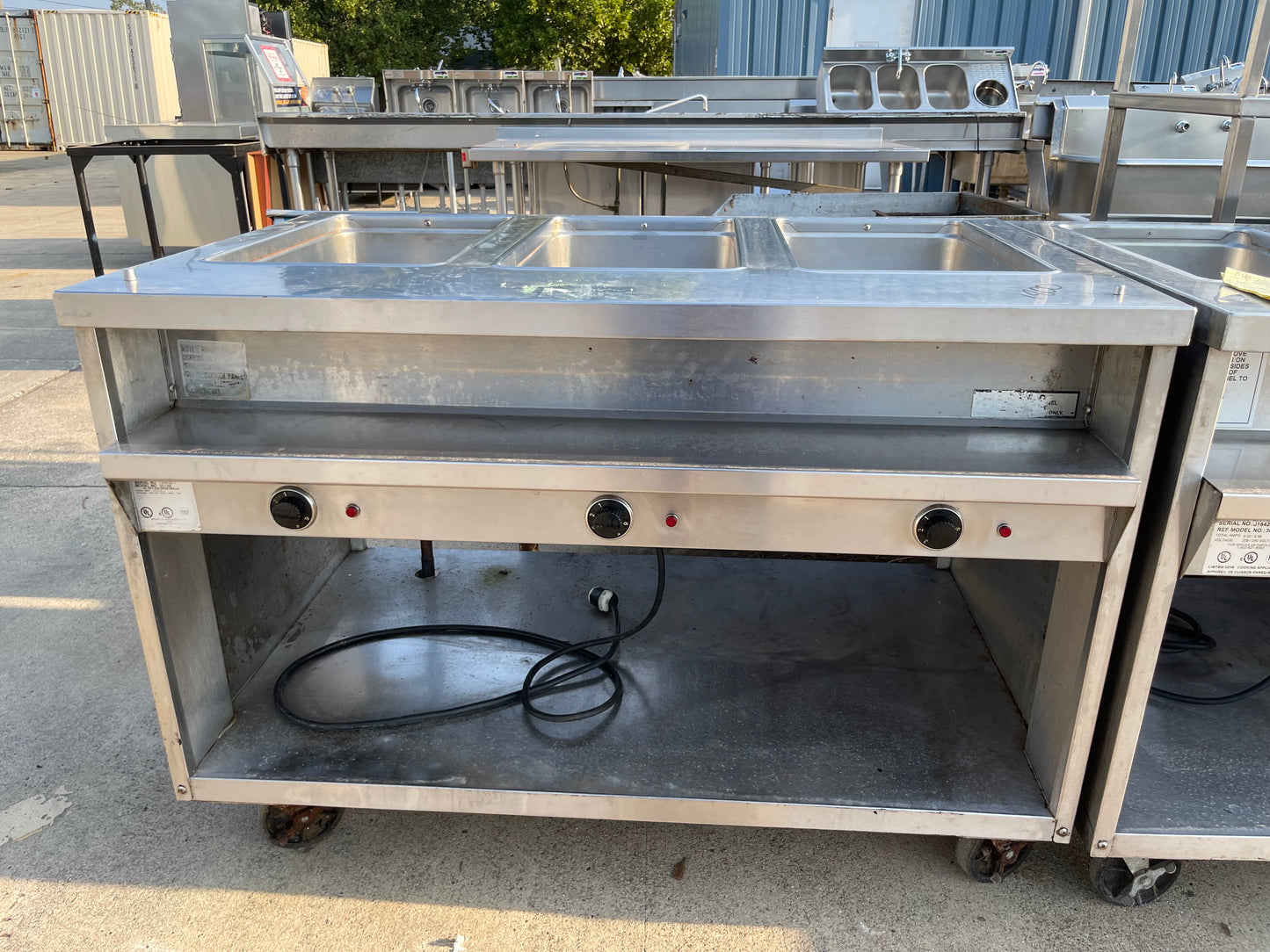 Used 48" Randell Stainless Steel 3613-240 3 Compartment Hot Food Table 208/240V - SS226