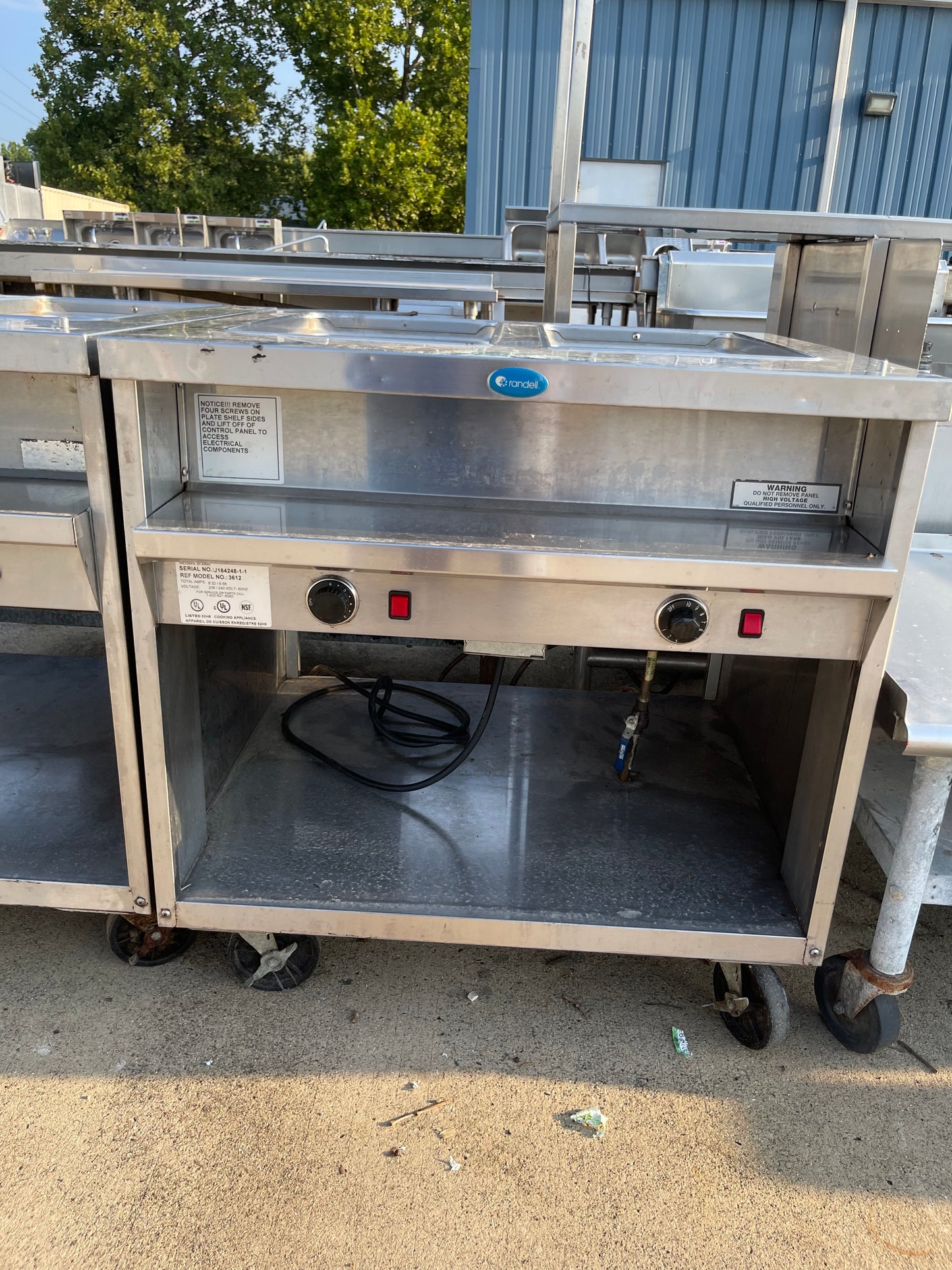 Used 33" Randell 3612 Stainless Steel 2 Open Well Steam Table 220V - SS227