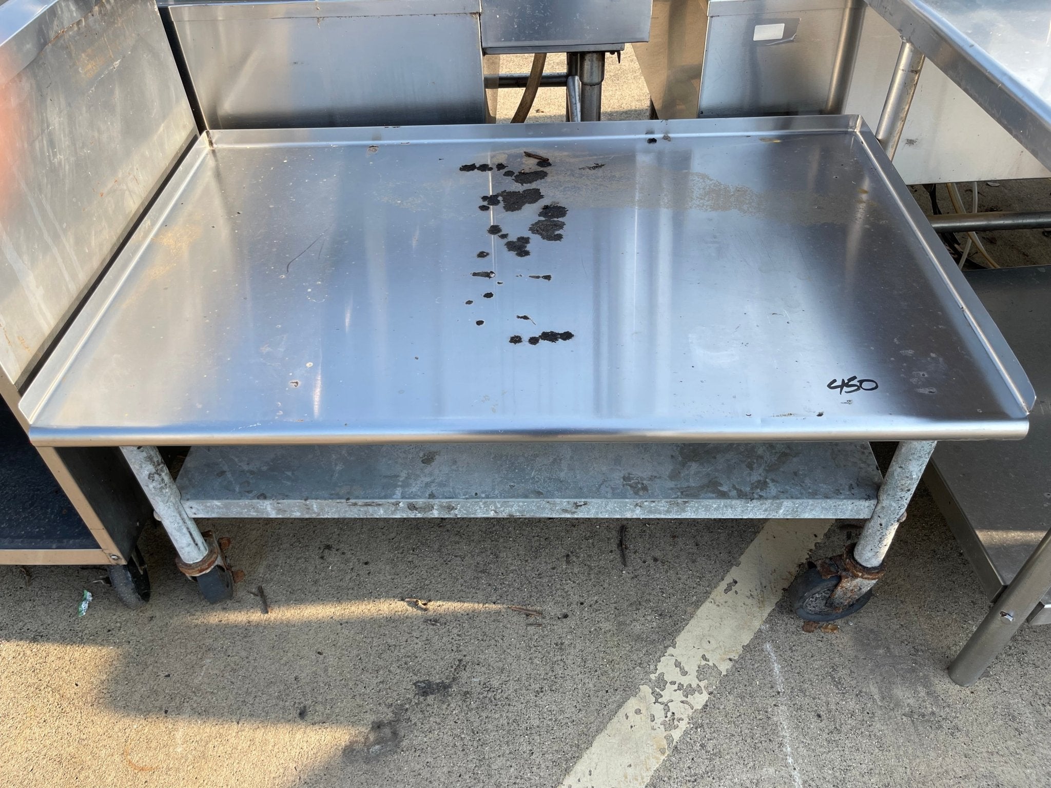 Used 48" Stainless Steel Equipment Stand - SS228 - Falcon Restaurant Supply - 1