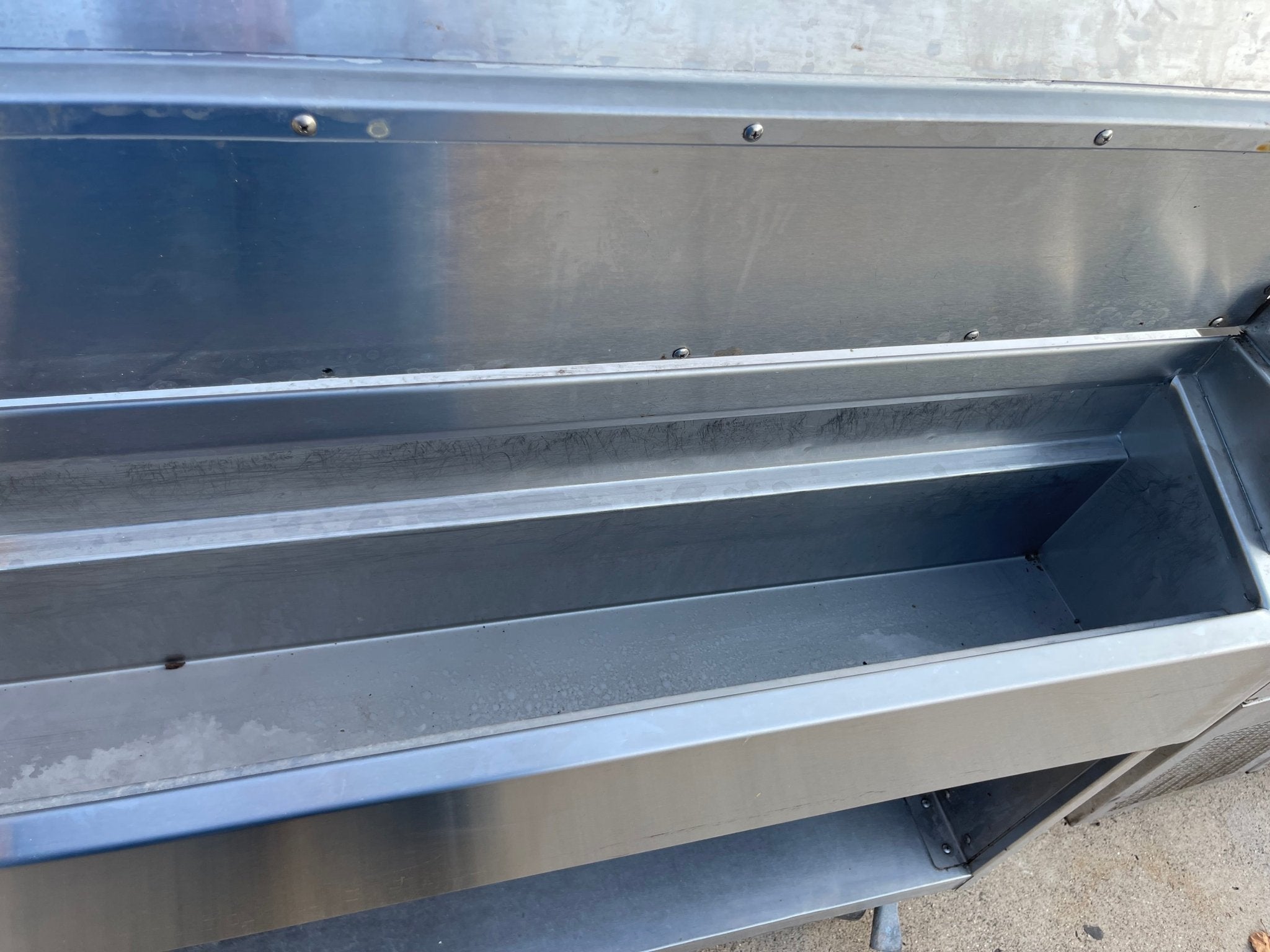 Used 60" Randell Equipment Stand Work Station Table Heated Shelf with Refrigerated Well - SS232 - Falcon Restaurant Supply - 4