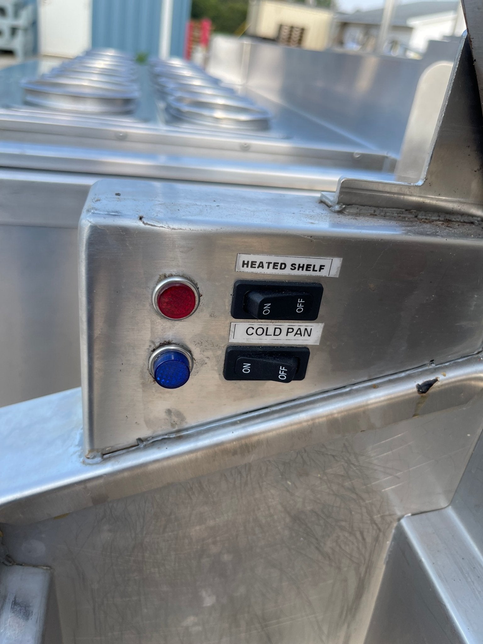 Used 60" Randell Equipment Stand Work Station Table Heated Shelf with Refrigerated Well - SS232 - Falcon Restaurant Supply - 5