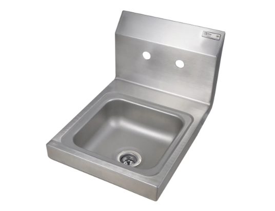 John Boos PBHS-W-0909 Wall Mount Commercial Hand Sink w/ 9"L x 9"W x 5"D Bowl, Basket Drain