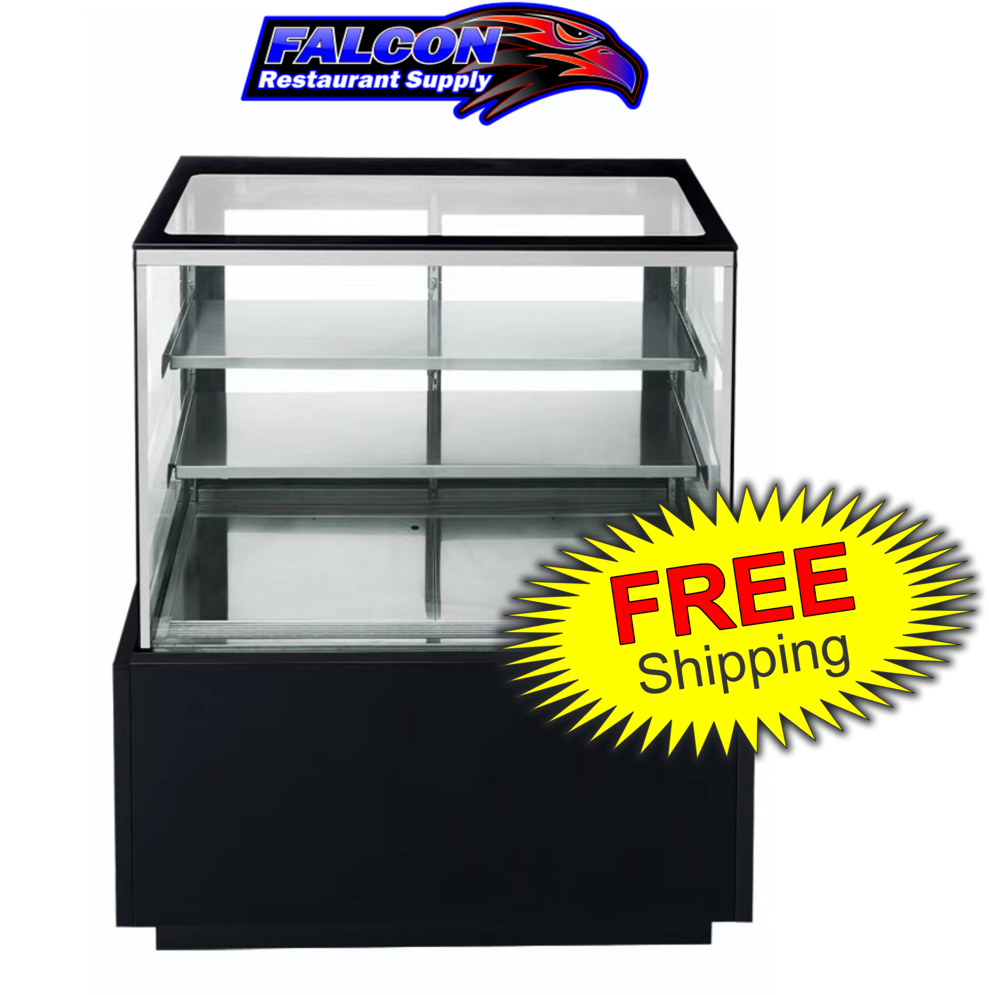 New Dukers DDM36R – Straight Glass 36″ Cake Showcase - Falcon Restaurant Supply - 1