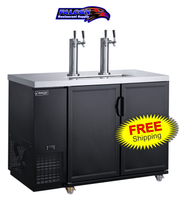 New Dukers DKB48-M2 Dual Tap Kegerator