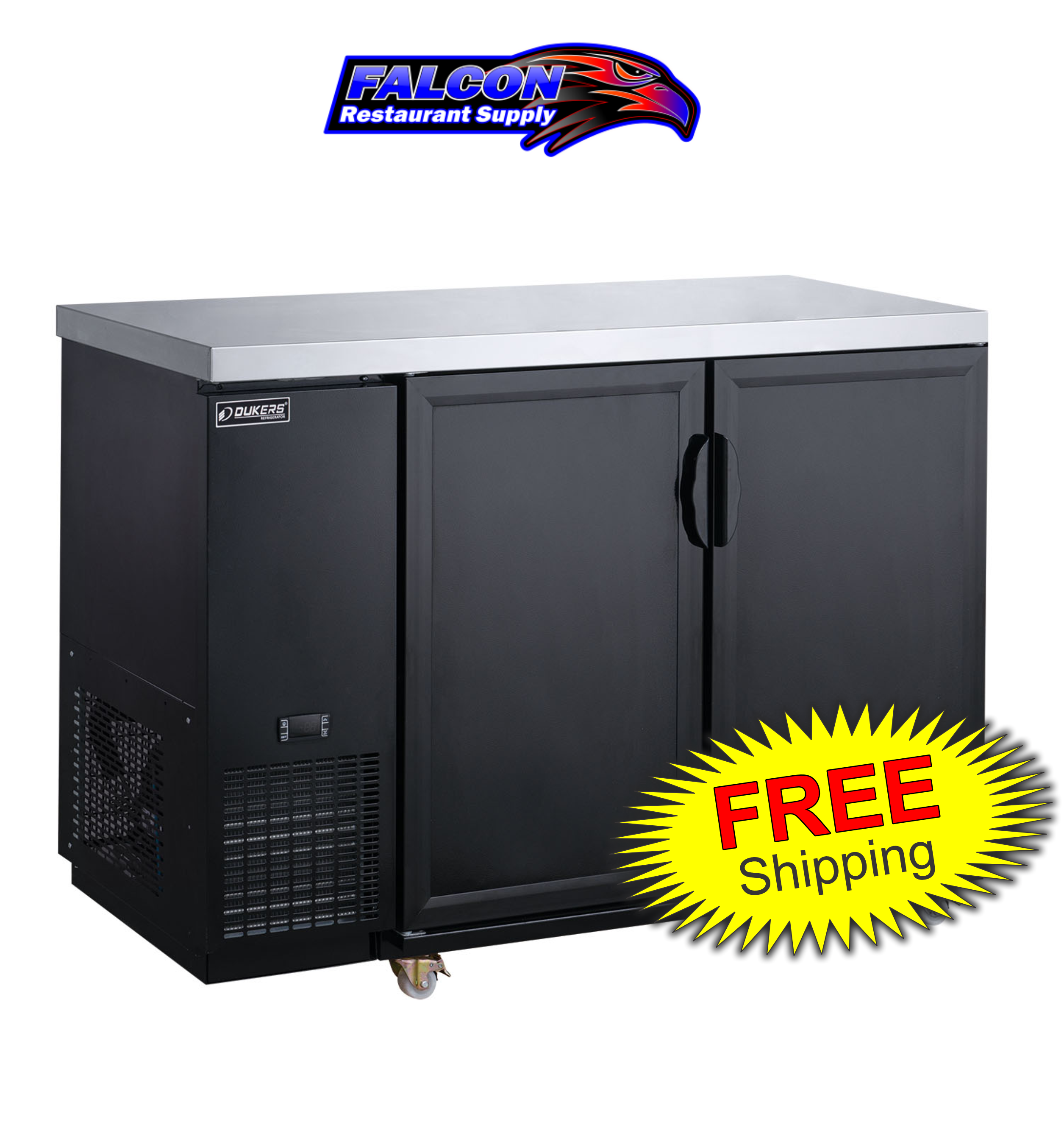 New Dukers DBB60-M2 2-Door Bar and Beverage Cooler (Solid Doors)