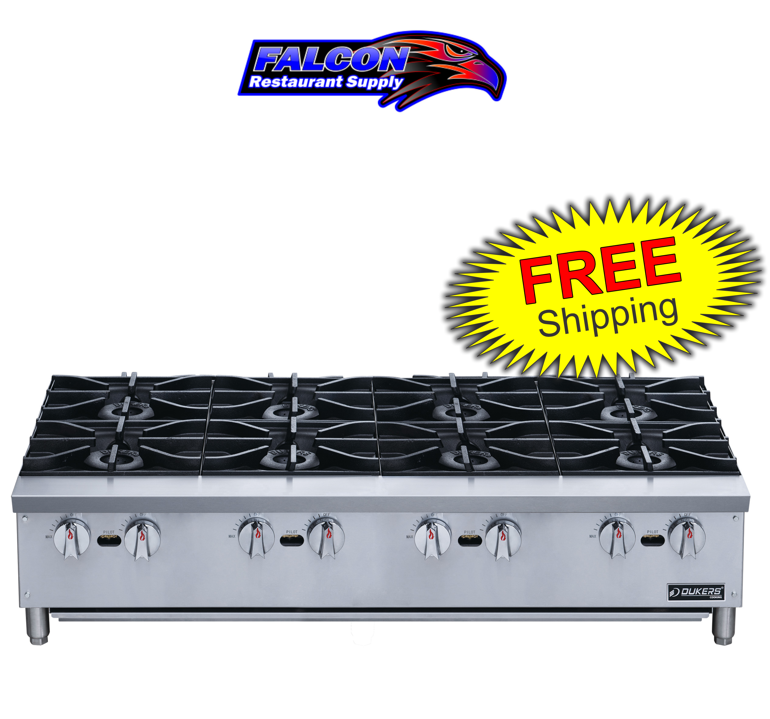 New Dukers DCHPA48 Hot Plate with 8 Burners