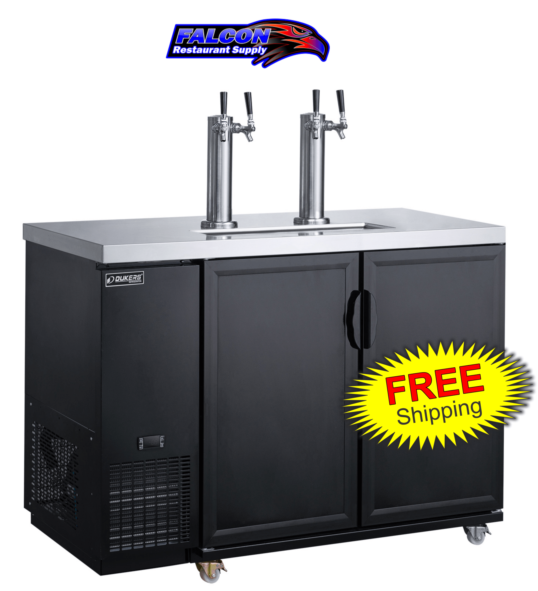 New Dukers DKB60 - M2 Dual Tap Kegerator - Falcon Restaurant Supply - 1