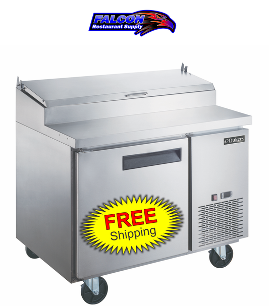 New Dukers DPP44-6-S1 Commercial Single Door Pizza Prep Table Refrigerated