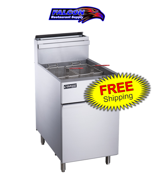 Dukers DCF5-NG Natural Gas Fryer with 5 Tube Burners 70lbs