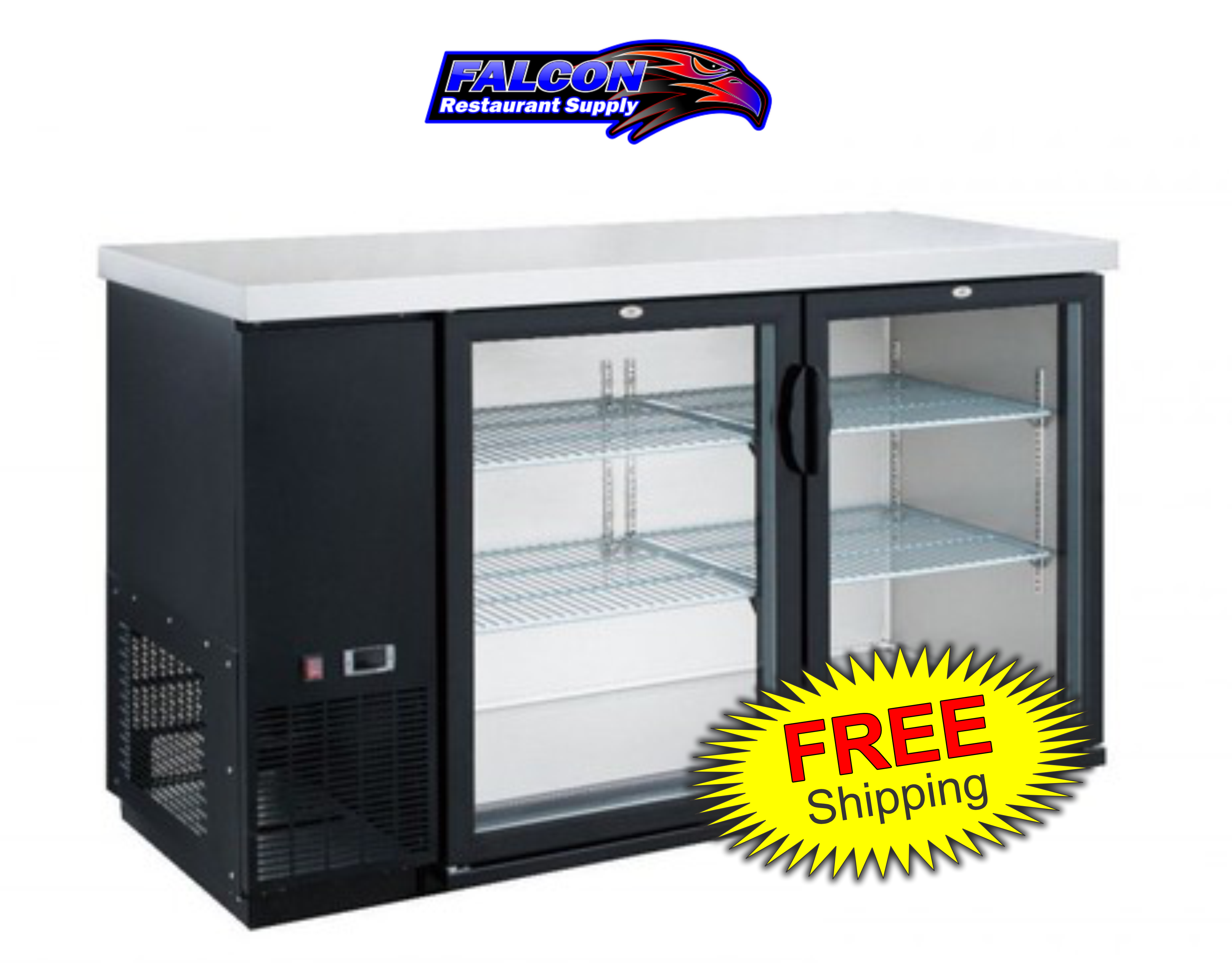 New Dukers DBB60-H2 2 Door Bar and Beverage Cooler (Hinge Doors)