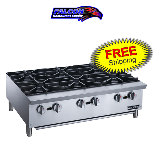 Dukers DCHPA36 Hot Plate with 6 Burners