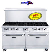 New Dukers DCR60-10B 60″ Gas Cooktop Range with Ten (10) Open Burners