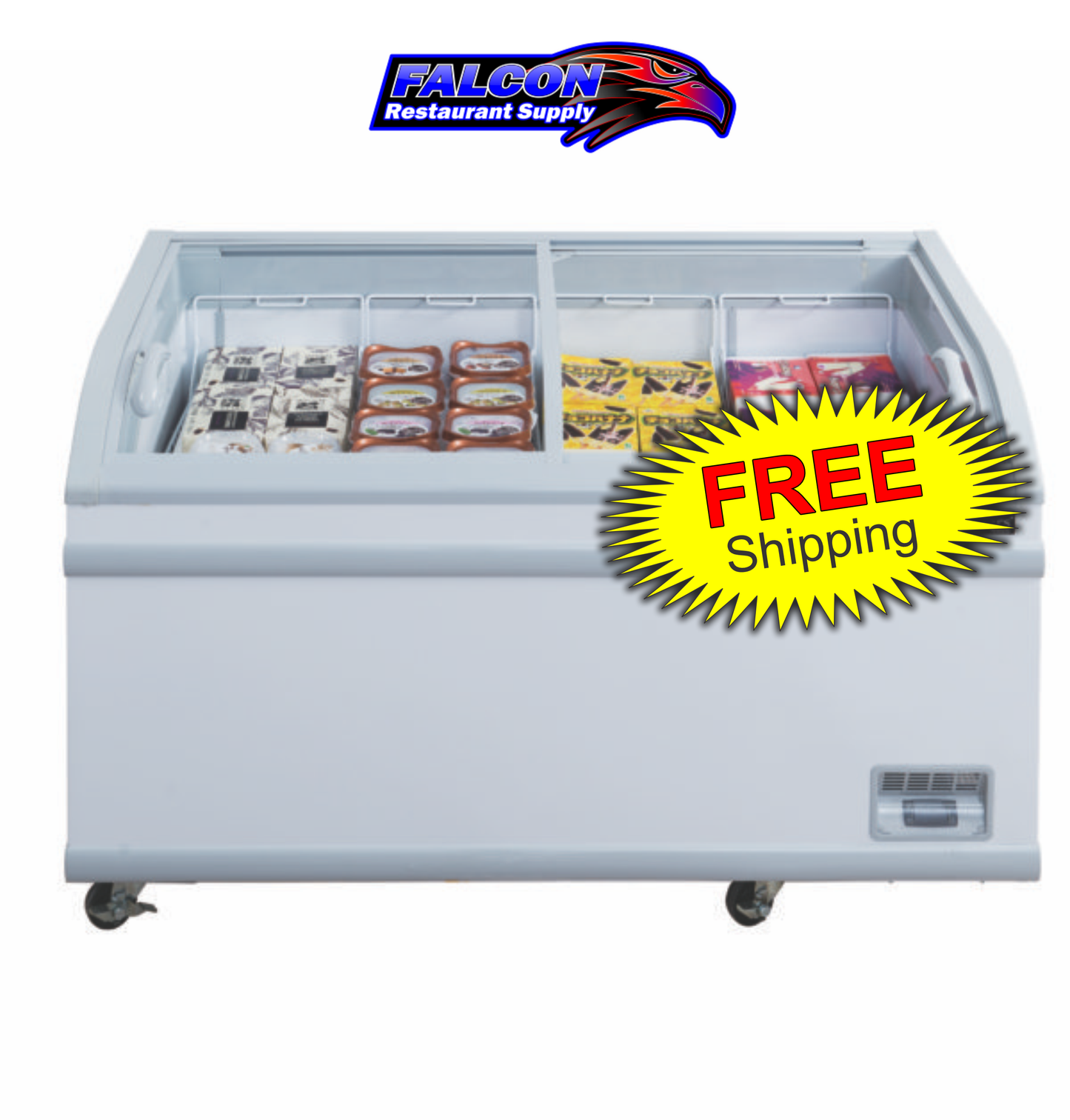 New Dukers WD-500Y Commercial Chest Freezer in White 56"