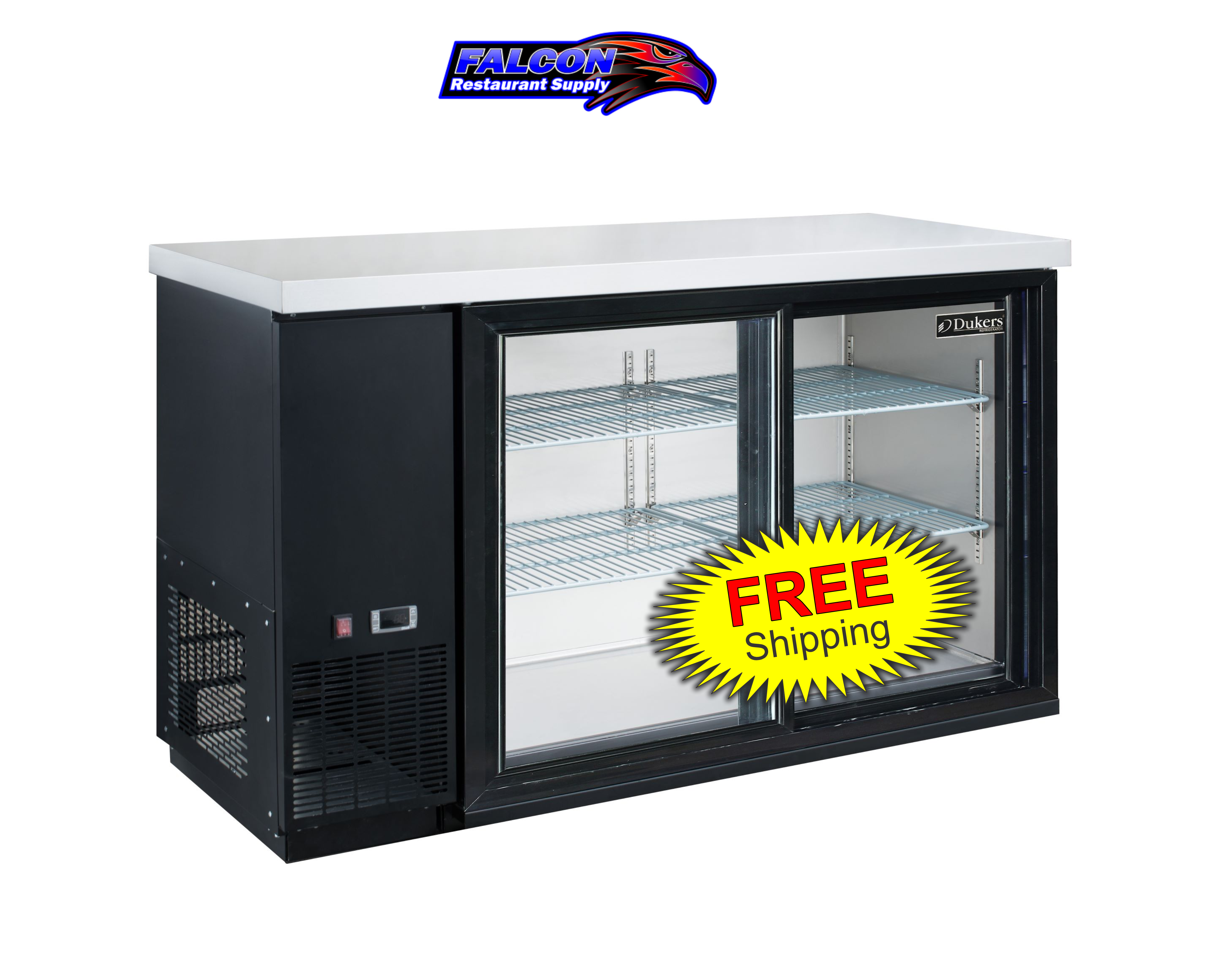 New Dukers DBB60-S2 2 Door Bar and Beverage Cooler (Sliding Doors)