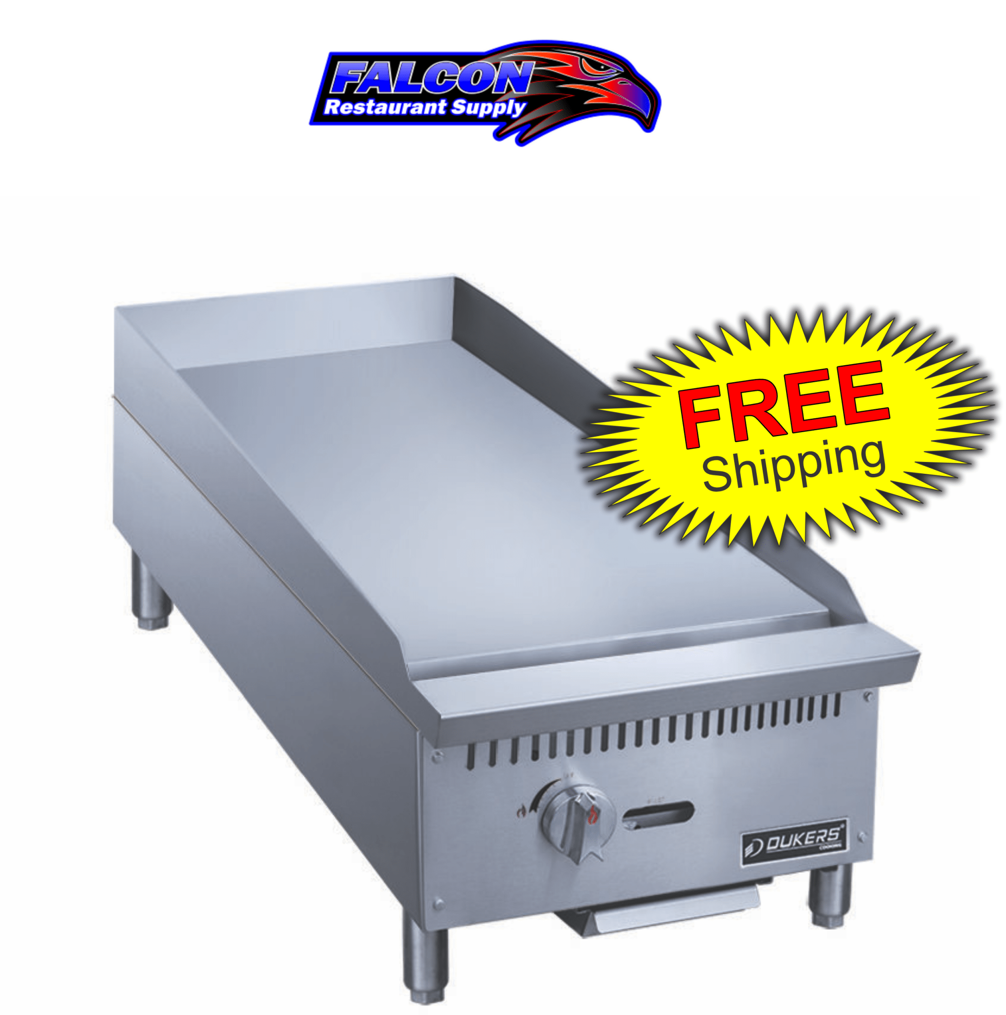 New Dukers DCGMA12 12 in. W Flat Top Griddle with 1 Burners - Falcon Restaurant Supply - 1