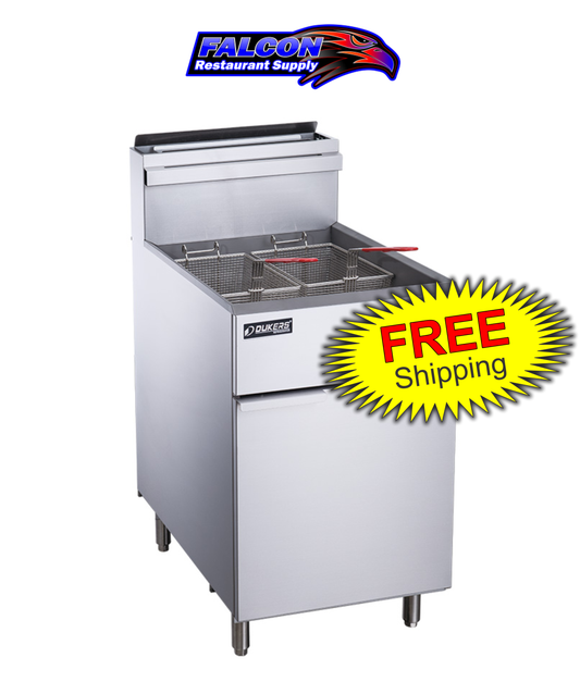 New Dukers DCF5-LPG Liquid Propane Gas Floor Fryer with 5 Tube Burners 70lbs 150,000 BTU on Legs