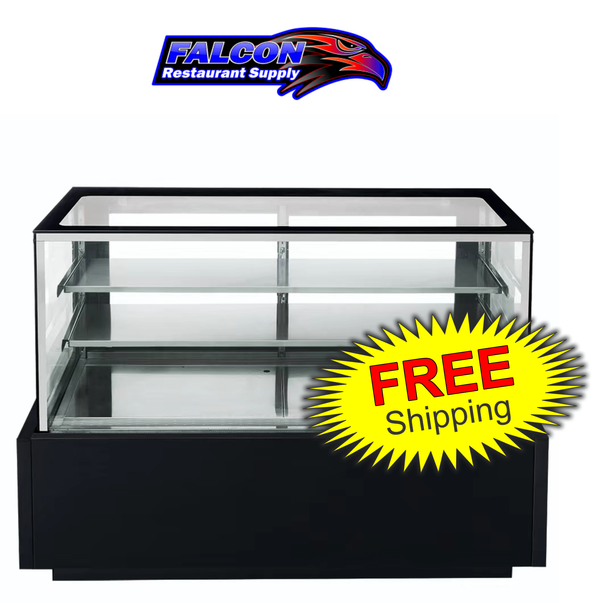 New Dukers DDM60R – Straight Glass 60″ Cake Showcase - Falcon Restaurant Supply - 1
