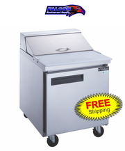 New Dukers DSP29-8-S1 1-Door Commercial Food Prep Table Refrigerated in Stainless Steel