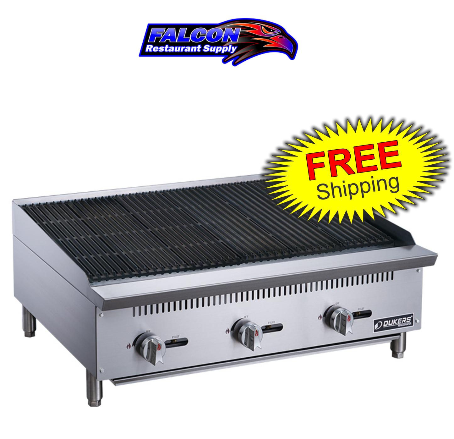 Dukers DCCB36 36 in. W Countertop Charbroiler