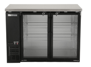New Norpole NPGB - 48 2 Glass Door 48" Back Bar Refrigerator - Falcon Restaurant Supply - 1