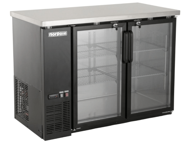 New Norpole NPGB - 48 2 Glass Door 48" Back Bar Refrigerator - Falcon Restaurant Supply - 2