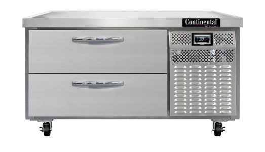 New Continental D48GN 48" Stainless Refrigerated Chef Base w/ (2) Drawers - 115v