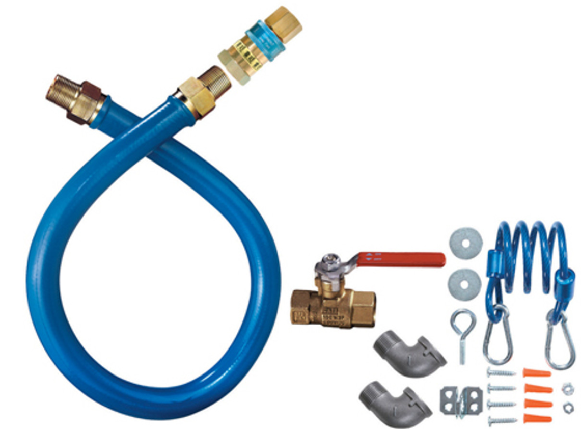 Dormont 1675KIT36 3/4" x 36" Blue Hose™ Deluxe Gas Hose Connector Kit