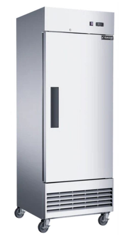 New Dukers D28EF Compact Single Door Commercial Freezer in Stainless Steel