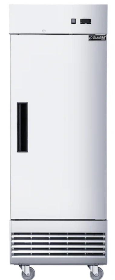 New Dukers D28ER Compact Single Door Commercial Refrigerator in Stainless Steel