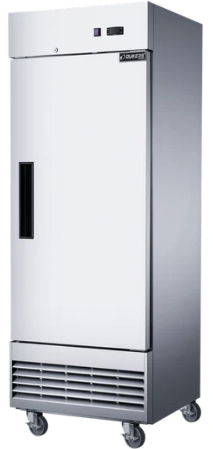 New Dukers D28EF Compact Single Door Commercial Freezer in Stainless Steel