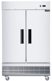 New Dukers D47EF Compact 2-Door Commercial Freezer in Stainless Steel