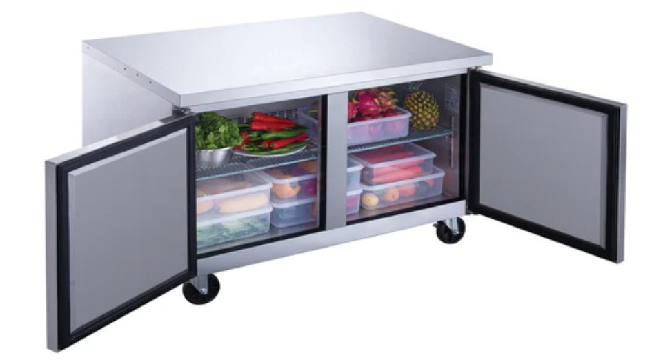New Dukers DUC36F 2-Door Undercounter Freezer in Stainless Steel