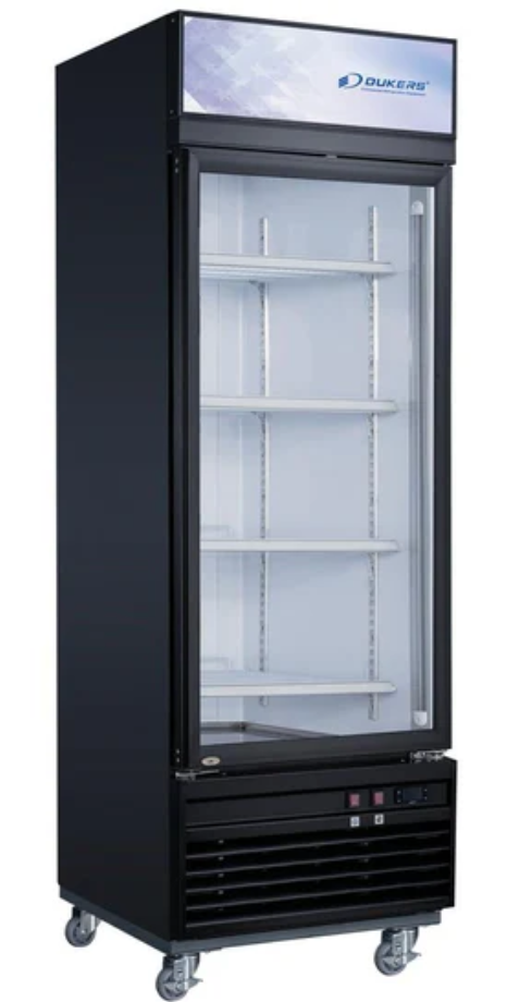 New Dukers DSM-15F Commercial Single Glass Swing Door Merchandiser Freezer