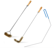 3 Pieces Fryer Cleaning Tools Including L Shaped Fryer Cleaning Brush, Deep Cleanout Rod and Long Handle Basket Brush, Great Restaurant Accessory