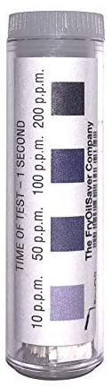 Chlorine Test Strips for Restaurants & Food Services, 100 Sanitizer Testing Kits, Precise Bleach Test Strips, 0-200 PPM Testing Kit for Sanitizing Solutions
