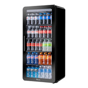 True CVM-11-HC~EGC01 25" Black Curved-Glass Merchandiser 11 cu ft