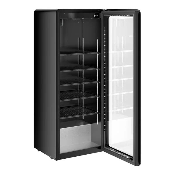 True CVM-13-HC~EGC01 25" Black Curved-Glass Merchandiser 13 cu ft