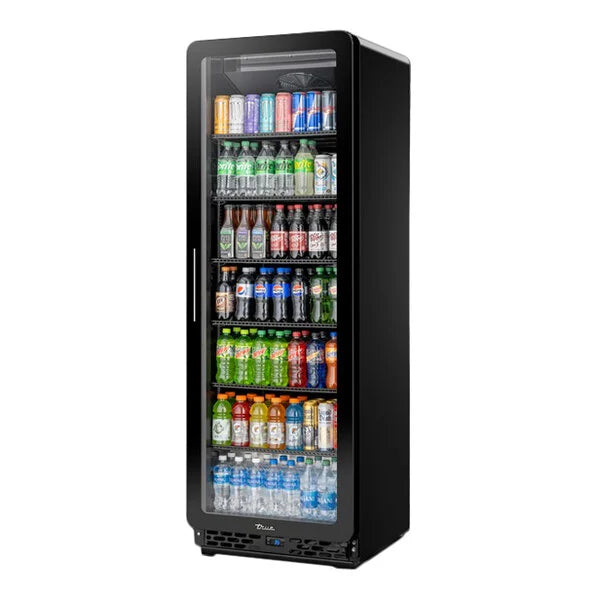 True CVM-20-HC~EGC01 30" Black Curved-Glass Merchandiser 20 cu ft