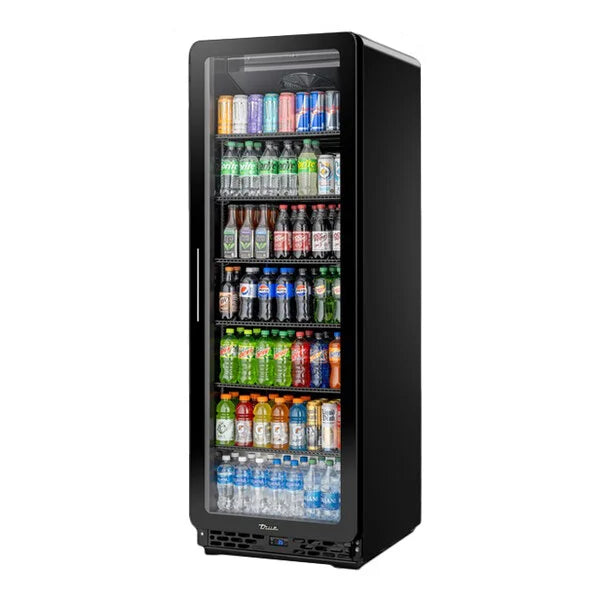 True CVM-24-HC~EGC01 36" Black Curved-Glass Merchandiser 24 cu ft