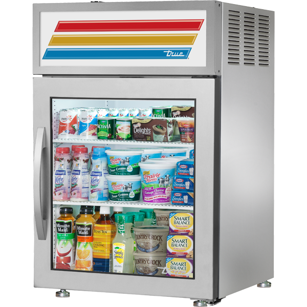 True GDM-05-S-HC~FGD01 24" Refrigerated Merchandiser 1-Section 5 cu ft