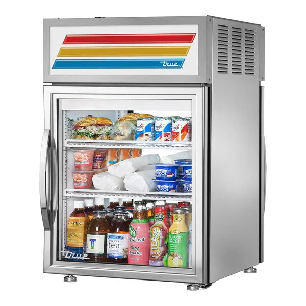 True GDM-05PT-S-HC~FGD01 24" Refrigerated Merchandiser 1-Section 5 cu ft