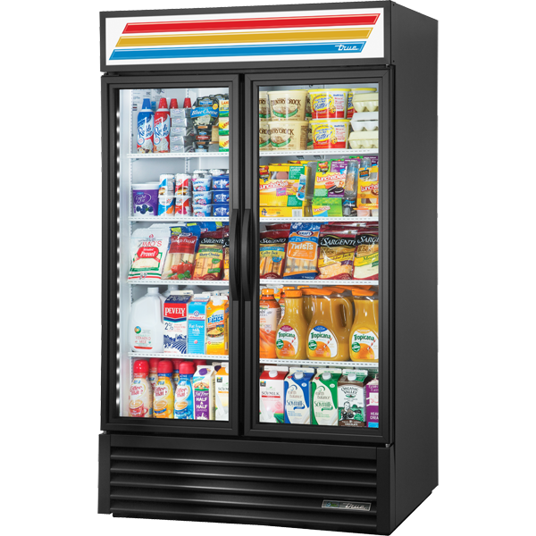 True GDM-43-HC~TSL01 54" Refrigerated Merchandiser 2-Section 43 cu ft