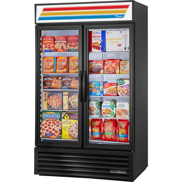 True GDM-43F-SL-HC~TSL01 54" Refrigerated Merchandiser 2-Section 43 cu ft